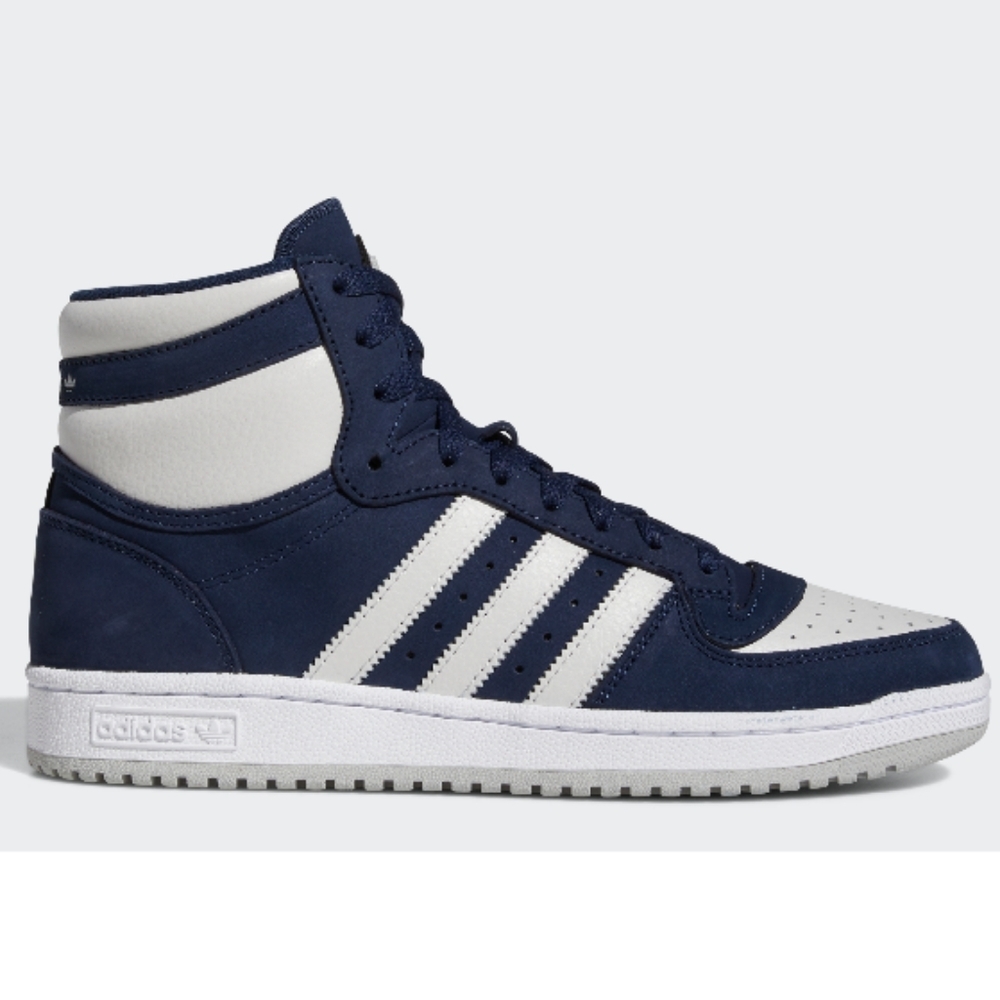 BIG KIDS TOP TENS ADIDAS 6.5Y Navy white and gray.